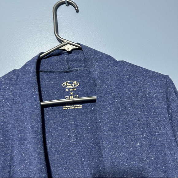 Blue Sky organic cotton bamboo stretchy cardigan pockets size medium EUC - Picture 8 of 9